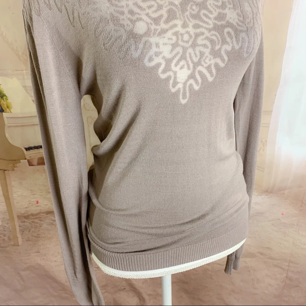 NEW Current Air Mesh Panel Long Sleeve Top - Picture 6 of 11